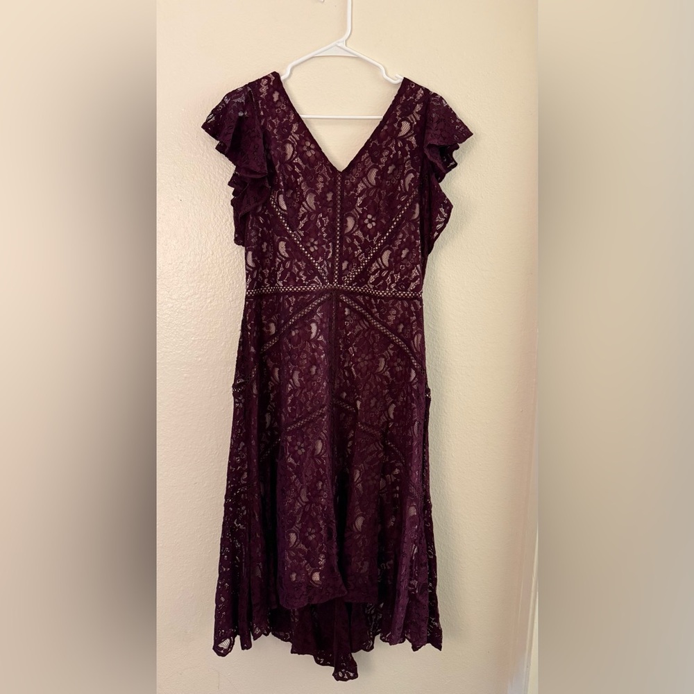 Taylor Dress Maroon Lace